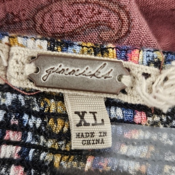 Boho Halter Mini Dress XL Mixed Print Floral Ombre Handkerchief - Picture 9 of 11